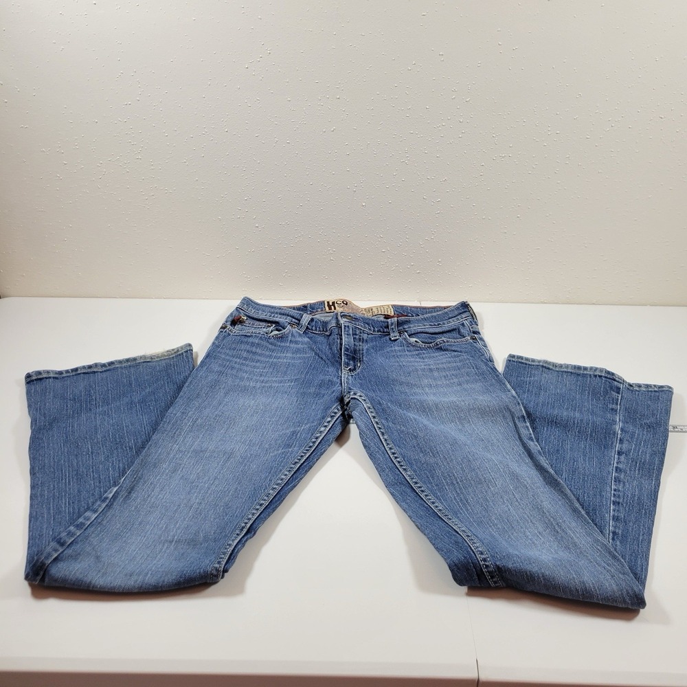 Hollister Women's Jeans Flare Leg Size 7 Regular Blue‎